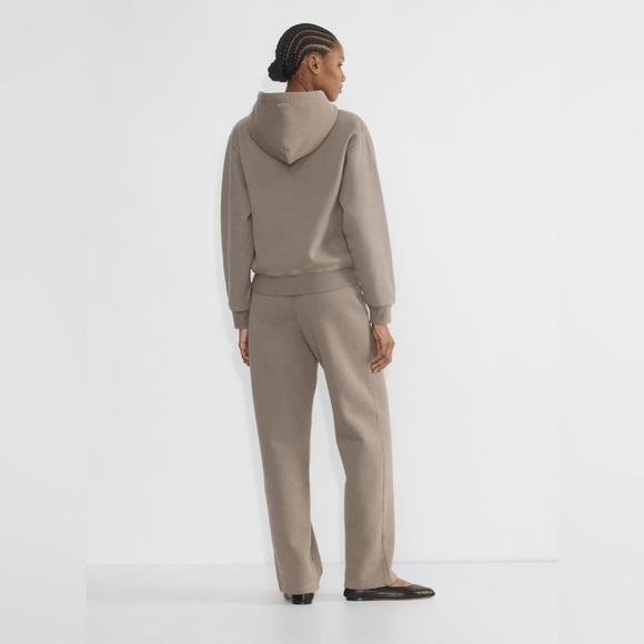 Aritzia sweat fleece taupe perfect zip hoodie sz xs xsmall worn once - Picture 11 of 12